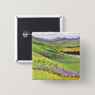 Scotland 2 Inch Square Button