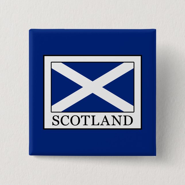 Scotland 2 Inch Square Button (Front)