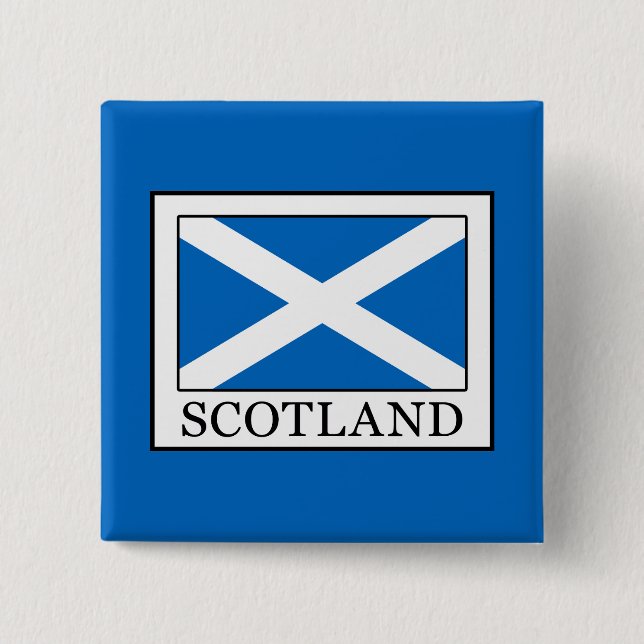 Scotland 2 Inch Square Button (Front)