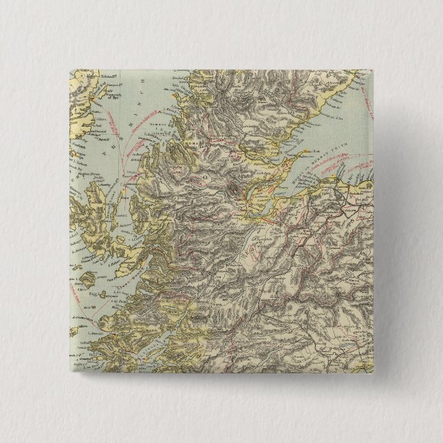Scotland 5 2 inch square button (Front)