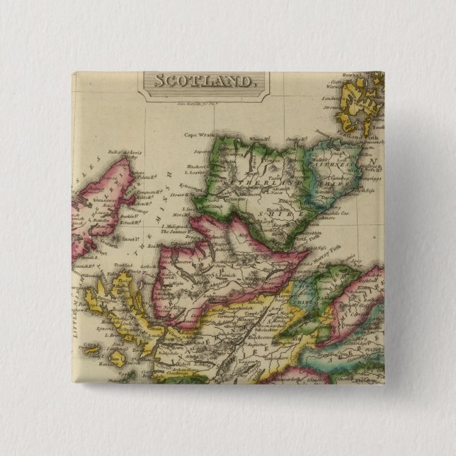 Scotland 7 2 inch square button (Front)
