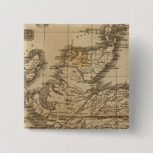 Scotland 8 2 inch square button (Front)