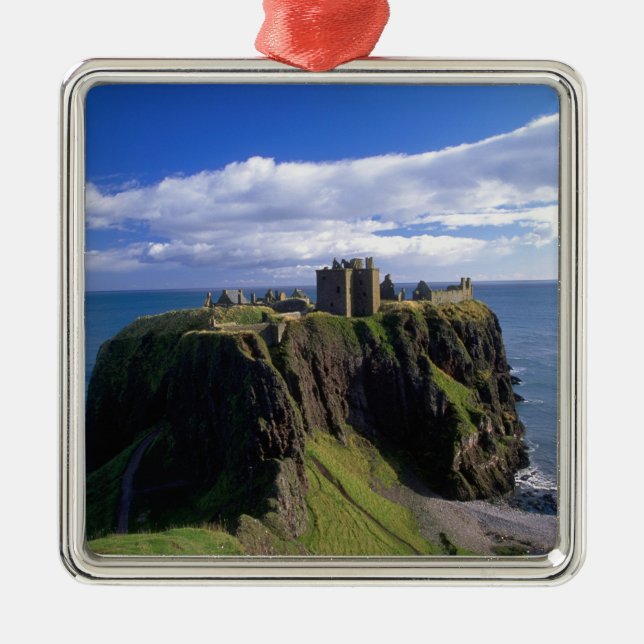 Scotland, Aberdeen. Dunnotar Castle. Metal Ornament (Front)
