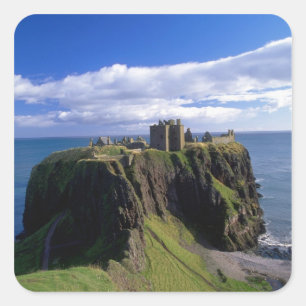 Scotland, Aberdeen. Dunnotar Castle. Square Sticker