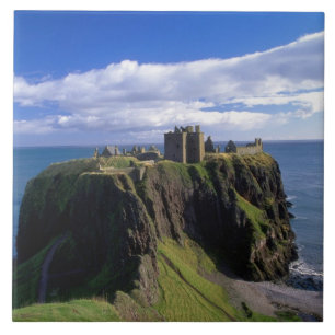 Scotland, Aberdeen. Dunnotar Castle. Tile