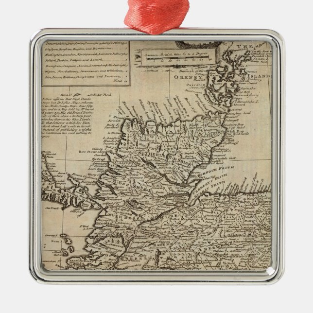 Scotland and Northern Britain Metal Ornament (Front)