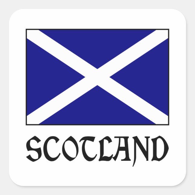 Scotland and Scot Flag Square Sticker (Front)