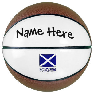 Scotland and St. Andrew Cross Flag Personalized Basketball