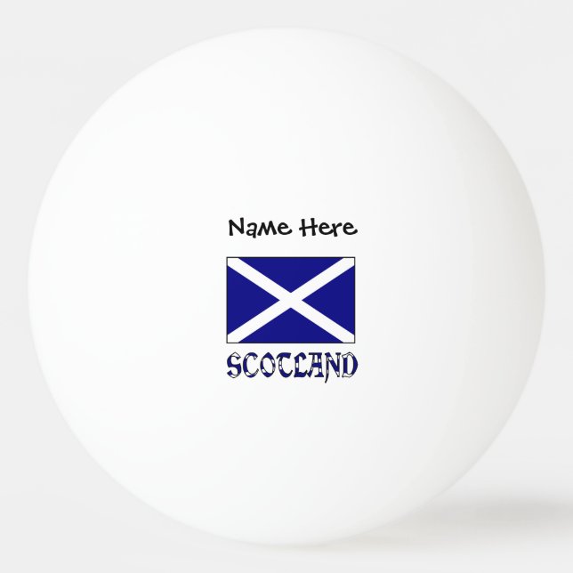 Scotland and St. Andrew Cross Flag Personalized  Ping Pong Ball (Front)