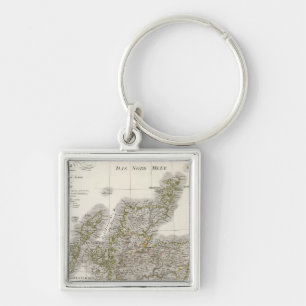 Scotland Atlas Map Keychain