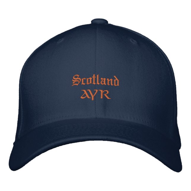 Scotland & AYR fashion / Scottish Patriots Embroidered Hat (Front)