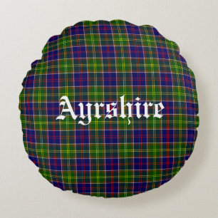 Scotland Ayrshire District Tartan Round Pillow