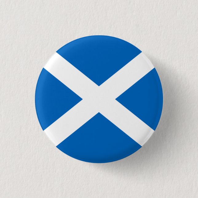Scotland Badge - Cross of St. Andrew 1 Inch Round Button (Front)