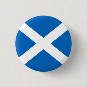 Scotland Badge - Cross of St. Andrew 1 Inch Round Button