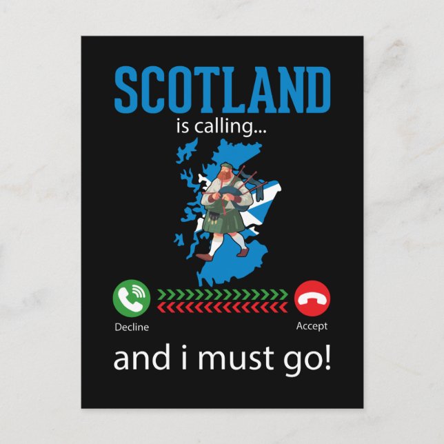 Scotland Bagpipe Music Lover Funny Bagpiper Postcard (Front)