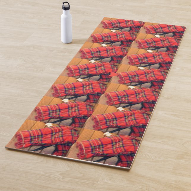 Scotland Bagpipe Tatan Laid Customize Product Yoga Mat (In Situ)
