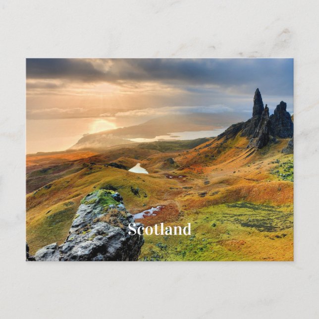 Scotland, beautiful mountain landscape postcard (Front)