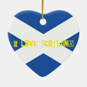 Scotland Blue White Flag Valentine Ornament