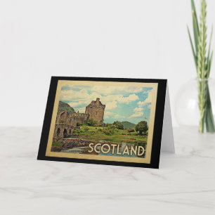 Scotland Castle Vintage Travel Card
