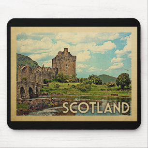 Scotland Castle Vintage Travel Mouse Pad