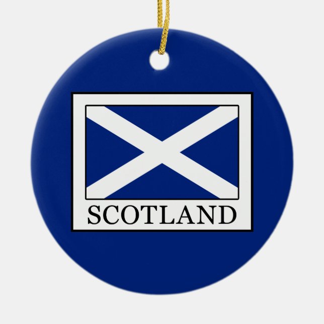 Scotland Ceramic Ornament (Front)