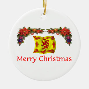 Scotland Christmas Ceramic Ornament