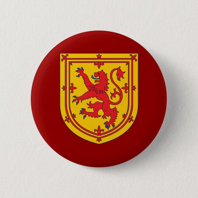 Scotland coat Of Arms 2 Inch Round Button (Front)