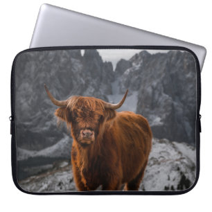 Scotland Cow Mountains: Nature Photography Laptop Sleeve