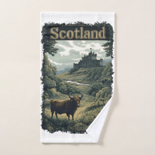 Scotland Design : Highland Cow, Castle, and Scener