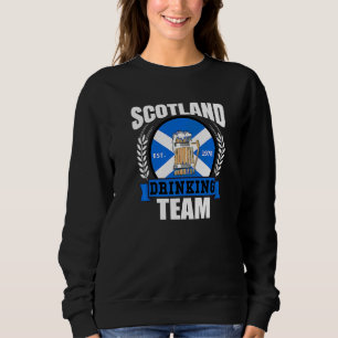 Scotland Drinking Team Scottish Flag Beer Saltire Sweatshirt