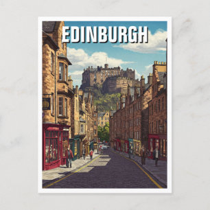 Scotland Edinburgh Castle Travel Postcard