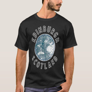 Scotland Edinburgh Retro Map Scottish T-Shirt