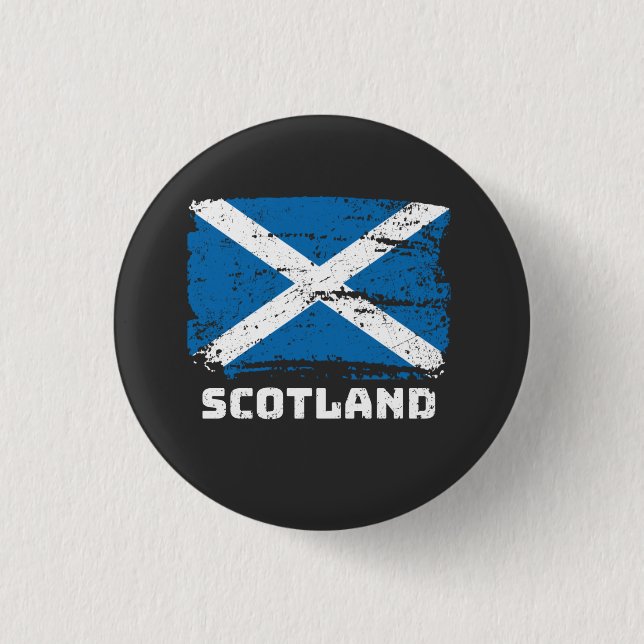 Scotland Flag 1 Inch Round Button (Front)