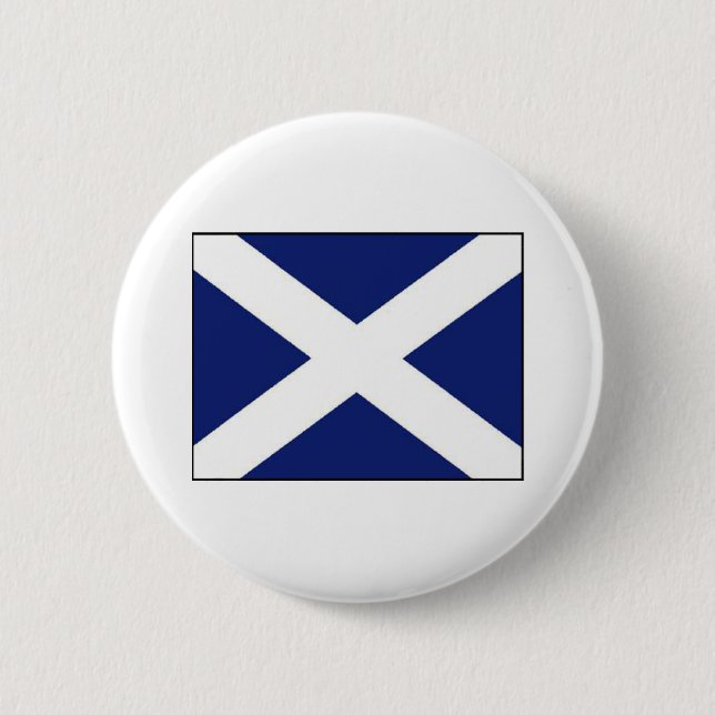 SCOTLAND FLAG 2 INCH ROUND BUTTON (Front)