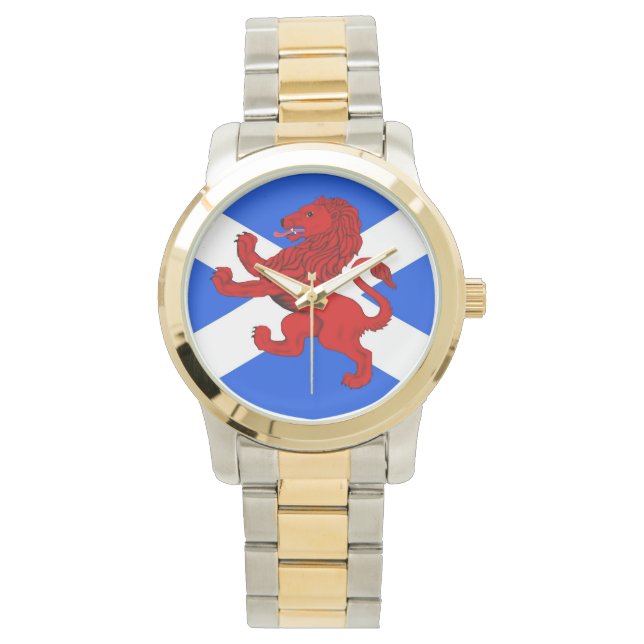 Scotland flag bonnie blue  lion rampant watch (Front)