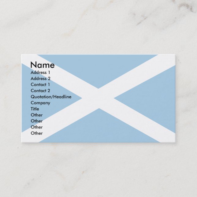 Scotland Flag Business Card (Front)
