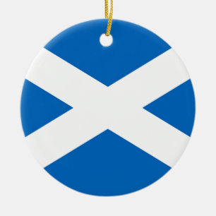 Scotland Flag Ceramic Ornament
