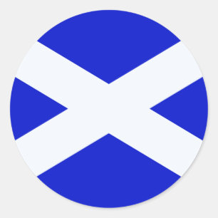 Scotland flag classic round sticker