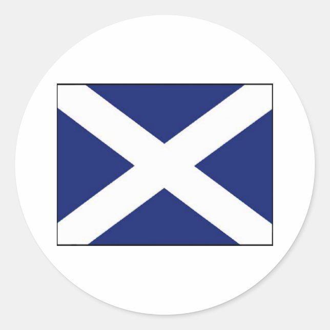 SCOTLAND FLAG CLASSIC ROUND STICKER (Front)