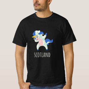 Scotland Flag Dabbing Unicorn T-Shirt