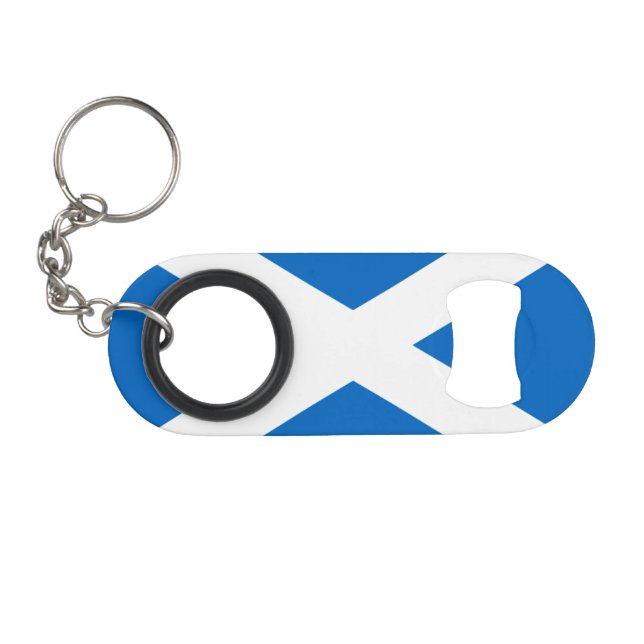 Scotland Flag Design Keychain Bottle Opener (Front (Horizontal))