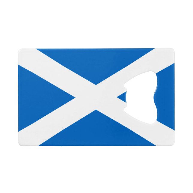 Scotland Flag Design Wallet Bottle Opener (Back Horizontal)