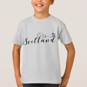 Scotland Flag in Heart, Scottish Saltire T-Shirt