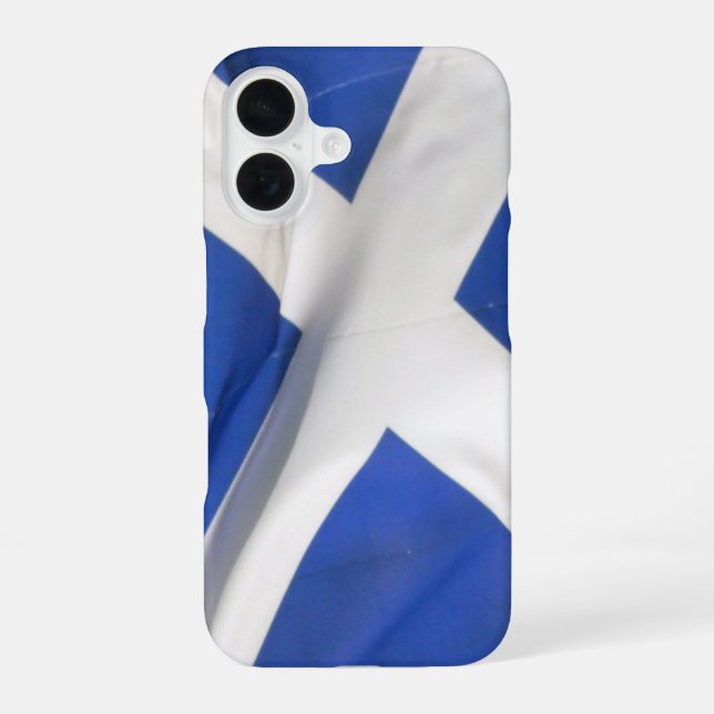 scotland flag iPhone 16 case (Back)