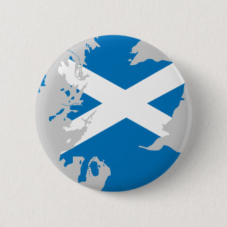 Scotland flag map 2 inch round button
