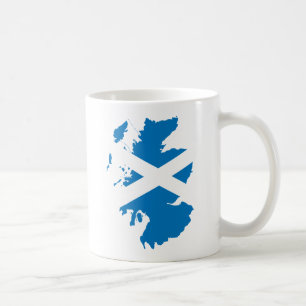 Scotland Flag Map full size Coffee Mug