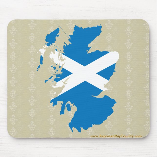 Scotland Flag Map full size Mouse Pad (Front)