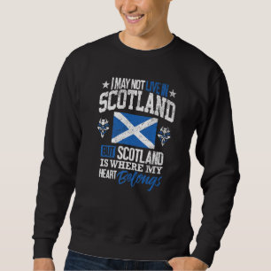 Scotland Flag My Heart Belong Scottish Vintage Pr Sweatshirt