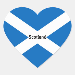 Scotland - Flag of Scotland Heart Sticker
