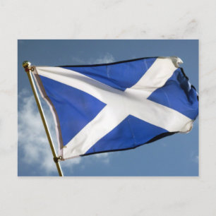 scotland flag postcard